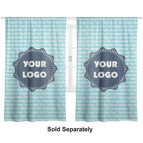 Logo & Company Name Curtains Double
