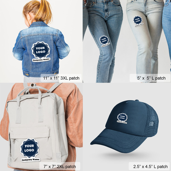 Logo & Company Name Custom Shape Iron On Patches - LIFESTYLE