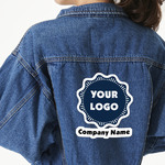 Logo & Company Name Twill Iron On Patch - Custom Shape - 2XL - Single