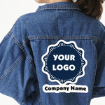 Logo & Company Name Twill Iron On Patch - Custom Shape - 3XL - Single