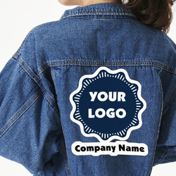 Logo & Company Name Twill Iron On Patch - Custom Shape - 3XL - Set of 4