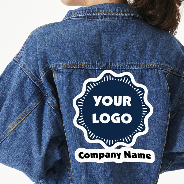 Custom Logo & Company Name Twill Iron On Patch - Custom Shape - 3XL - Set of 4