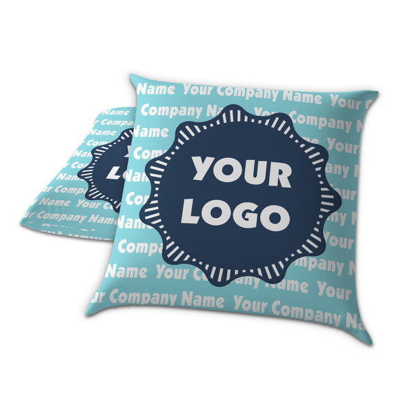 Logo & Company Name Decorative Pillow Case - TWO