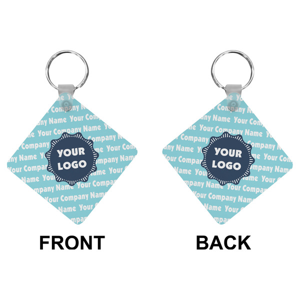 Logo & Company Name Diamond Keychain (Front + Back)