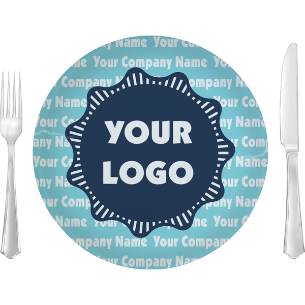 Custom Logo & Company Name 10" Glass Lunch / Dinner Plate