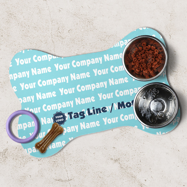 Logo & Company Name Dog Bone Shaped Mat Lifestyle