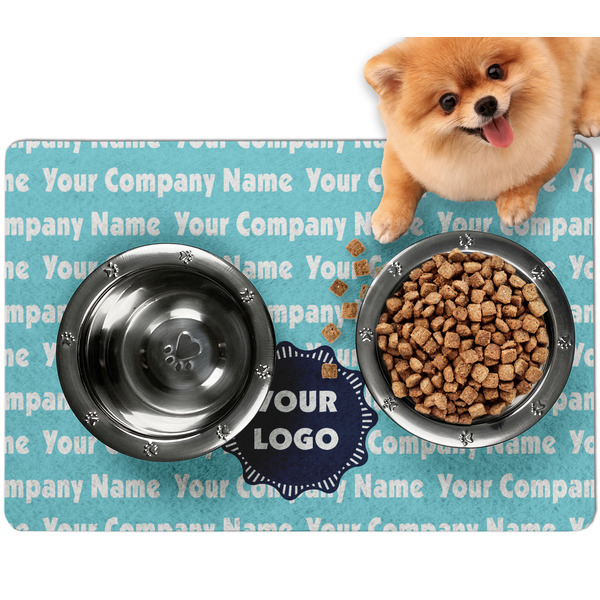 Custom Logo & Company Name Dog Food Mat - Small