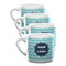 Logo & Company Name Double Shot Espresso Mugs - Set of 4 Front