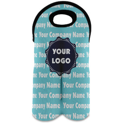 Logo & Company Name Wine Tote Bag - 2 Bottles