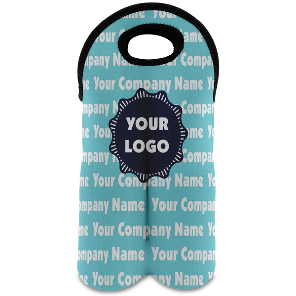 Custom Logo & Company Name Wine Tote Bag - 2 Bottles