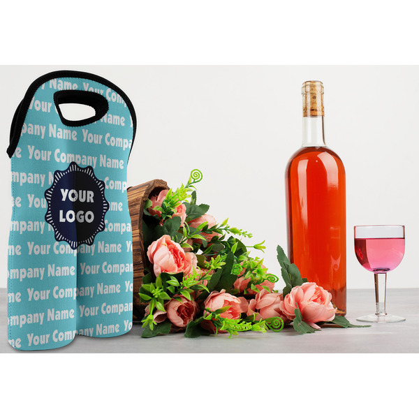 Logo & Company Name Double Wine Tote - LIFESTYLE (new)