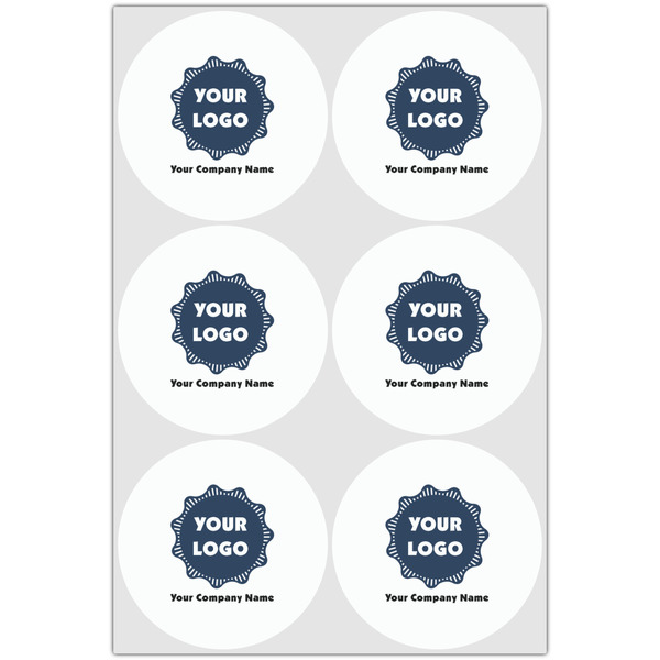 Logo & Company Name Drink Topper - Large - Set of 6