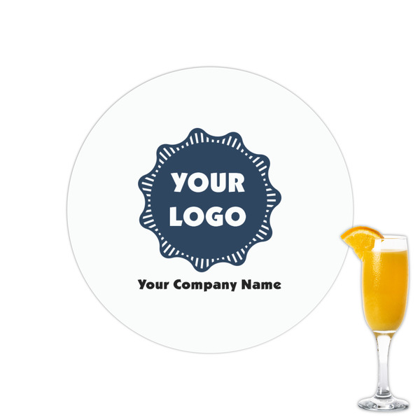 Custom Logo & Company Name Printed Drink Topper - 2.15"