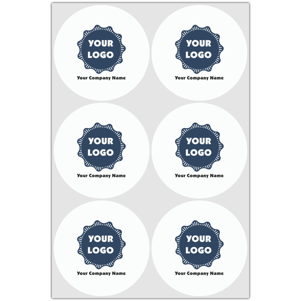 Logo & Company Name Drink Topper - XLarge - Set of 6