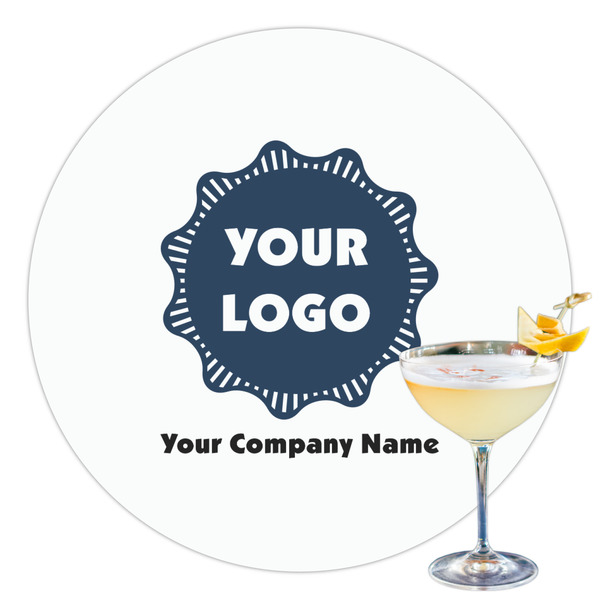 Custom Logo & Company Name Printed Drink Topper - 3.5"