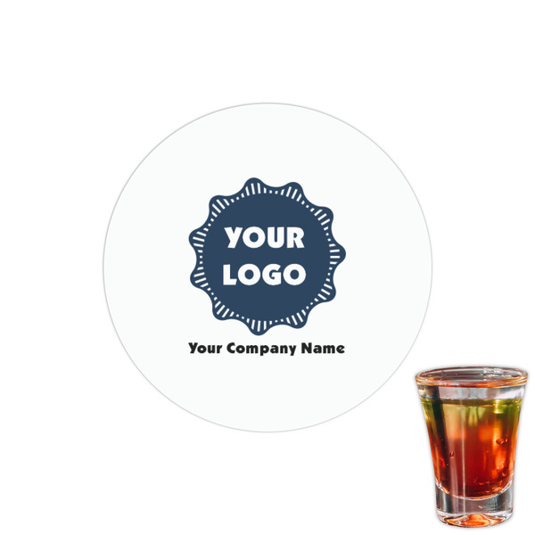 Custom Logo & Company Name Printed Drink Topper - 1.5"