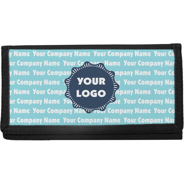 Custom Logo & Company Name Canvas Checkbook Cover
