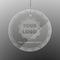 Logo & Company Name Engraved Glass Ornament - Round (Front)