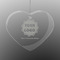 Logo & Company Name Engraved Glass Ornaments - Heart