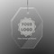 Logo & Company Name Engraved Glass Ornament - Octagon
