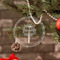 Logo & Company Name Engraved Glass Ornaments - Round (Lifestyle)
