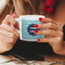 Logo & Company Name Espresso Cup - 6oz (Double Shot) LIFESTYLE (Woman hands cropped)