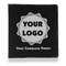 Logo & Company Name Leather Binder - 1" - Black