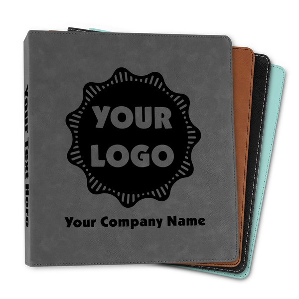 Custom Logo & Company Name Leather Binder - 1"