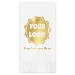 Logo & Company Name Guest Napkins - Foil Stamped