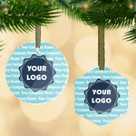Logo & Company Name Flat Glass Ornament