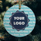 Logo & Company Name Frosted Glass Ornament - Round (Lifestyle)