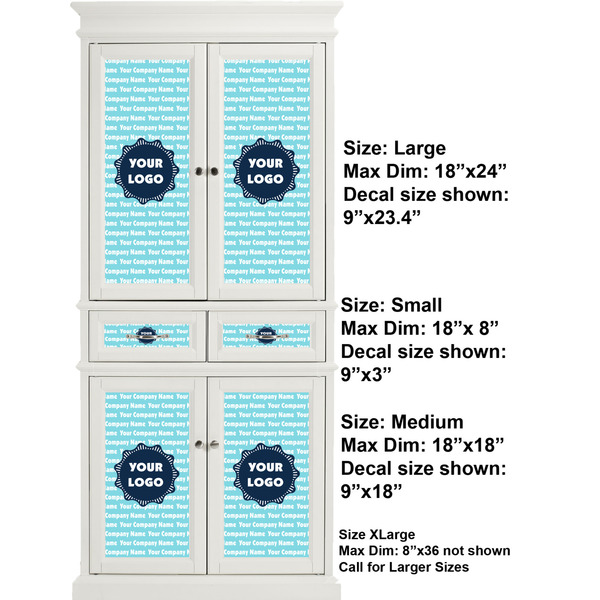 Logo & Company Name Full Cabinet (Show Sizes)