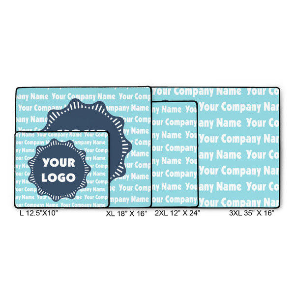 Logo & Company Name Gaming Mats - SIZE CHART