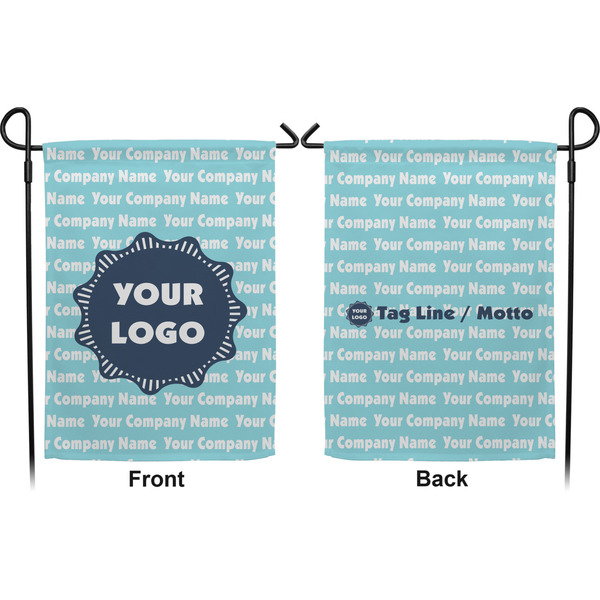 Logo & Company Name Garden Flag - Double Sided Front and Back