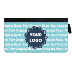 Logo & Company Name Genuine Leather Ladies Zippered Wallet (Personalized)
