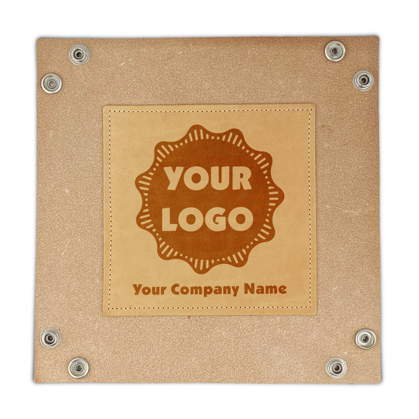 Logo & Company Name Genuine Leather Valet Trays - FRONT