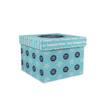Logo & Company Name Gift Box with Lid - Canvas Wrapped - Small