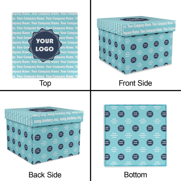 Logo & Company Name Gift Boxes with Lid - Canvas Wrapped - X-Large - Approval