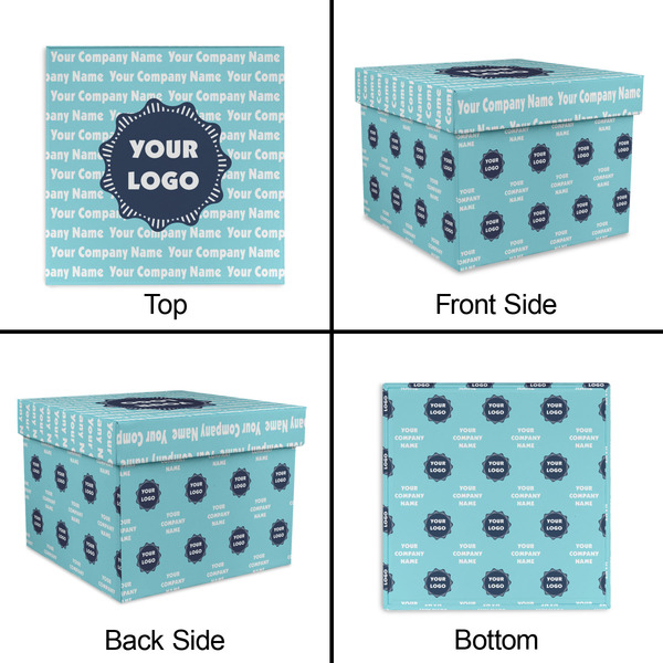Logo & Company Name Gift Boxes with Lid - Canvas Wrapped - XX-Large - Approval