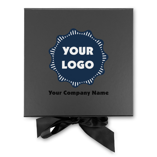 Logo & Company Name Gift Boxes with Magnetic Lid - Black - Approval