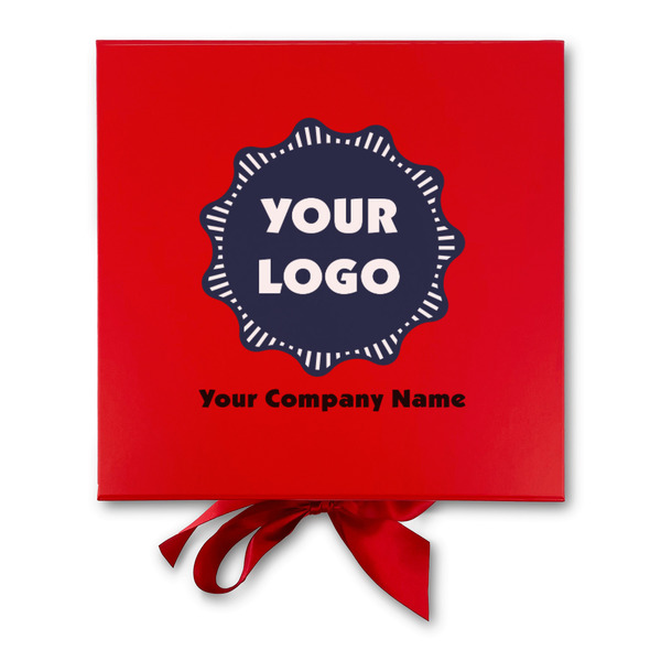 Logo & Company Name Gift Boxes with Magnetic Lid - Red - Approval