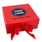 Logo & Company Name Gift Boxes with Magnetic Lid - Red - Front