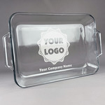 Logo & Company Name Glass Baking Dish with Truefit Lid - 13in x 9in