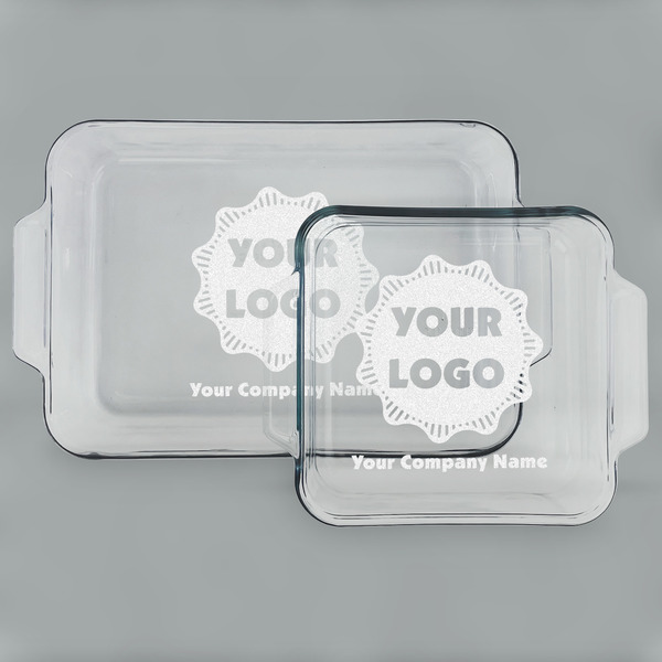 Logo & Company Name Glass Baking Dish Set - MAIN (set)