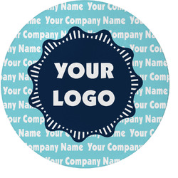 Logo & Company Name Round Glass Cutting Board - Medium (Personalized)