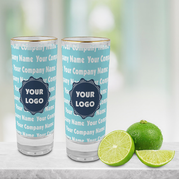 Logo & Company Name Glass Shot Glass - 2 oz - LIFESTYLE
