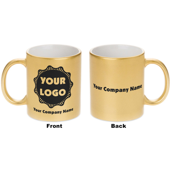 Logo & Company Name Gold Mug - Apvl