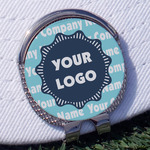Logo & Company Name Golf Ball Marker - Hat Clip