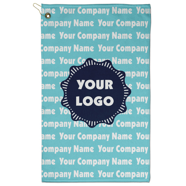 Custom Logo & Company Name Golf Towel - Poly-Cotton Blend - Large