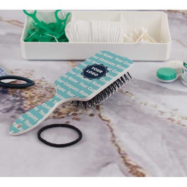 Logo & Company Name Hair Brush - In Bathroom